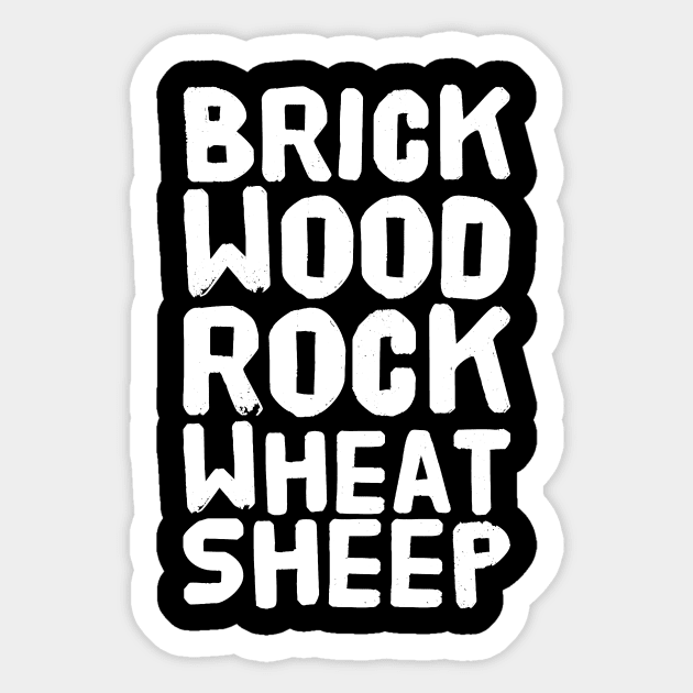 Brick Wood Rock Wheat Sheep Sticker by captainmood